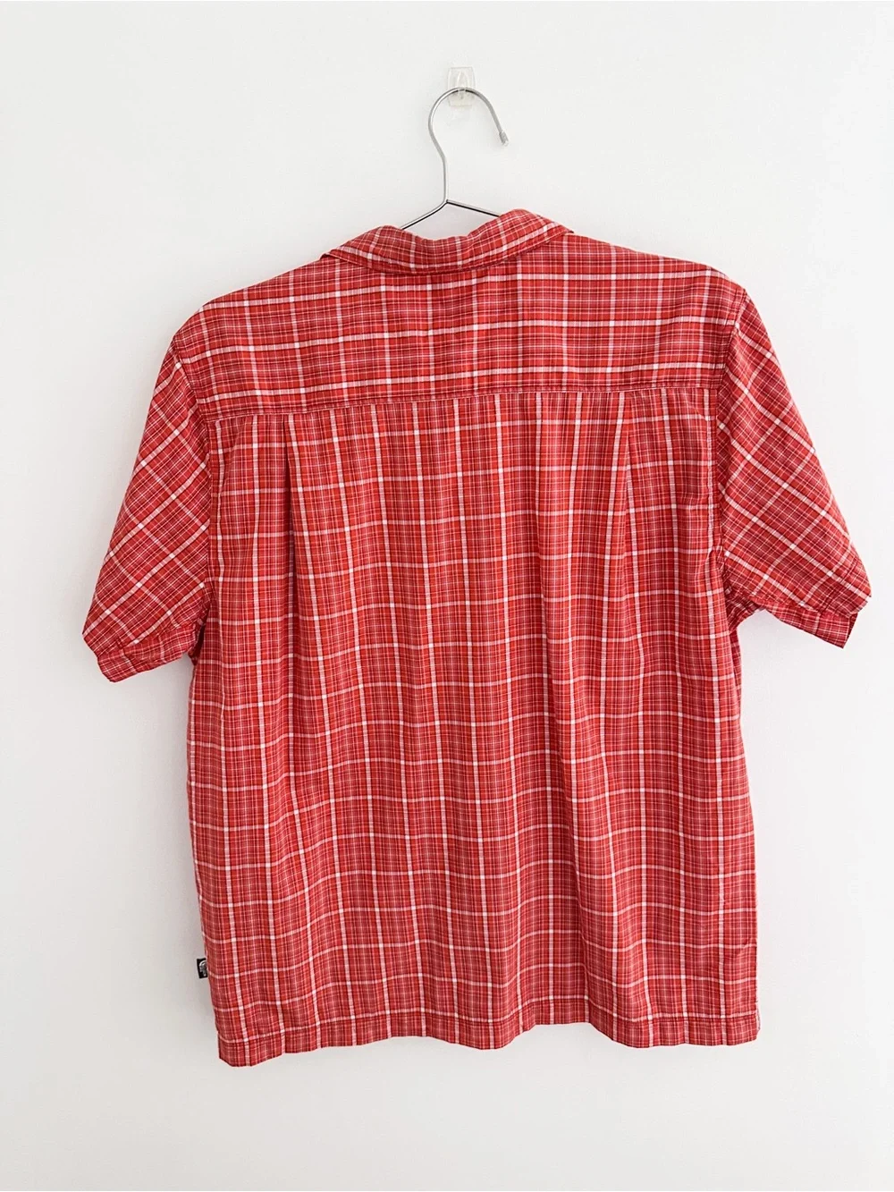 The North Face Red Plaid Short Sleeve Hiking Shirt Outdoor Camp Gorpcore Size M